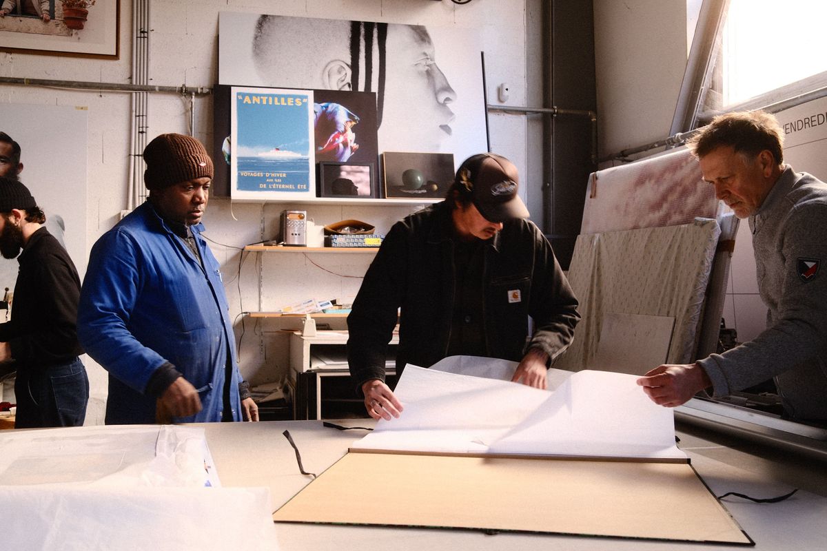 L'artiste dans son atelier